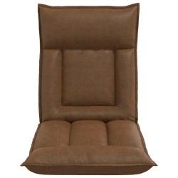 Fauteuil de sol ajustable Marron Tissu 622408622408
