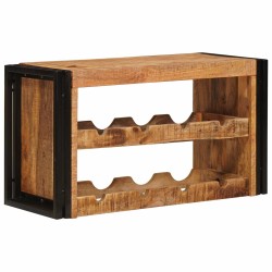Étagère à vin Marron 80 x 45 x 33 cm Bois de mangue brut solide 622410622410