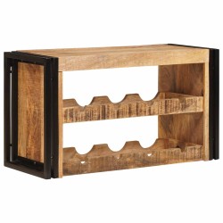 Étagère à vin Marron 80 x 45 x 33 cm Bois de mangue brut solide 622410622410