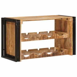 Étagère à vin Marron 80 x 45 x 33 cm Bois de mangue brut solide 622410622410
