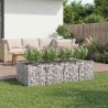 Lit surélevé gabion 2 pcs Argenté 622416622416