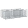 Lit surélevé gabion 2 pcs Argenté 622416622416