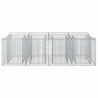 Lit surélevé gabion 2 pcs Argenté 622416622416