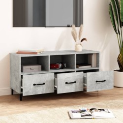 Meuble TV Gris béton 102x35x50 cm Bois d'ingénierie 622418622418