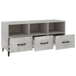Meuble TV Gris béton 102x35x50 cm Bois d'ingénierie 622418622418