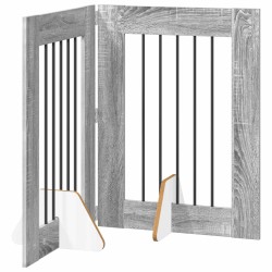 Porte de chien pliable avec supports 2 pcs Sonoma gris 120,5 cm 622421622421