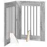 Porte de chien pliable avec supports 2 pcs Sonoma gris 120,5 cm 622421622421