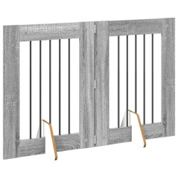 Porte de chien pliable avec supports 2 pcs Sonoma gris 120,5 cm 622421622421