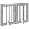 Porte de chien pliable avec supports 2 pcs Sonoma gris 120,5 cm 622421622421