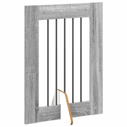 Porte de chien pliable avec supports 2 pcs Sonoma gris 120,5 cm 622421622421