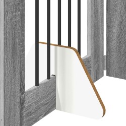 Porte de chien pliable avec supports 2 pcs Sonoma gris 120,5 cm 622421622421