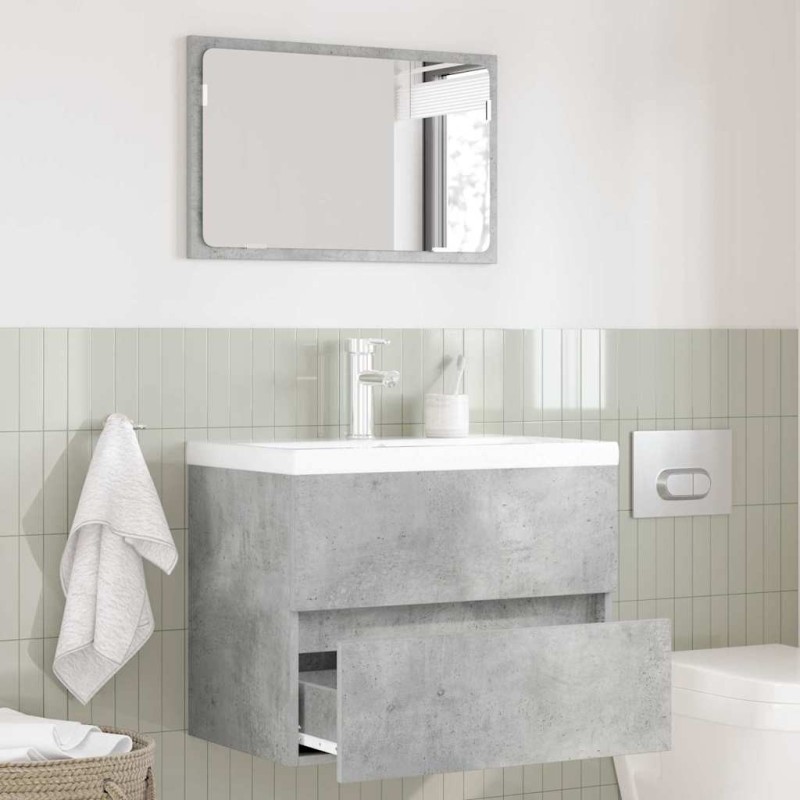Ensemble de mobilier de salle de bain avec tiroir Gris béton 622433622433