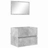 Ensemble de mobilier de salle de bain avec tiroir Gris béton 622433622433