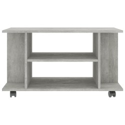 Meuble TV et roulettes gris béton 80x40x45 cm bois d'ingénierie 622435622435
