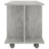 Meuble TV et roulettes gris béton 80x40x45 cm bois d'ingénierie 622435622435