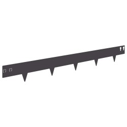 Bordure de Pelouse 30 pcs 100 x 12 cm Acier Noir 622438622438