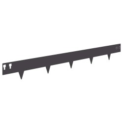 Bordure de Pelouse 30 pcs 100 x 12 cm Acier Noir 622438622438