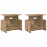 Meuble TV 2 pcs Chêne artisanal Bois d'ingénierie 622441622441