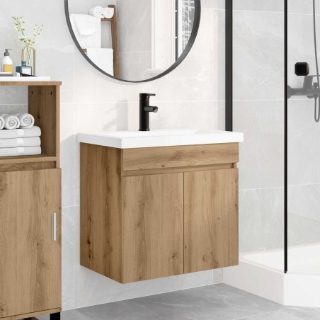 Meuble de salle de bain avec robinet Chêne artisanal 622447622447