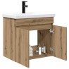 Meuble de salle de bain avec robinet Chêne artisanal 622447622447
