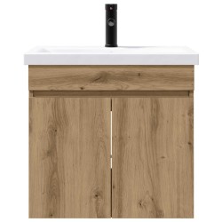 Meuble de salle de bain avec robinet Chêne artisanal 622447622447