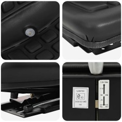 Siège de tracteur avec suspension Noir 39,5 x 52 x 43 cm 622452622452