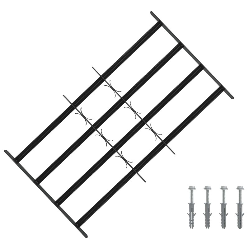 Grille de sécurité pour fenêtres avec 4 barres croisées 3 pcs 622455622455