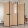 Paravent 5 panneaux Beige 250 x 200 cm Tissu 622457622457