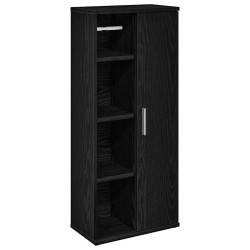 Meuble de salle de bain avec porte-rouleau noir 39x22x90 cm 622458622458