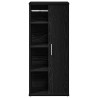 Meuble de salle de bain avec porte-rouleau noir 39x22x90 cm 622458622458