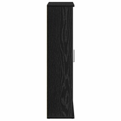 Meuble de salle de bain avec porte-rouleau noir 39x22x90 cm 622458622458