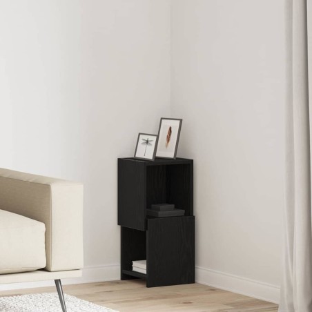 Meuble d'angle Chêne noir 25,5x25x55cm Bois d'ingénierie 622459622459