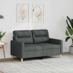 Canapé à 2 places Gris foncé 120 cm Tissu 622460622460