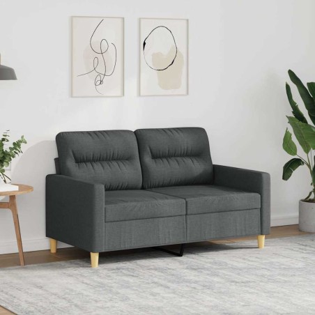 Canapé à 2 places Gris foncé 120 cm Tissu 622460622460