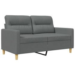 Canapé à 2 places Gris foncé 120 cm Tissu 622460622460