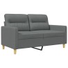 Canapé à 2 places Gris foncé 120 cm Tissu 622460622460