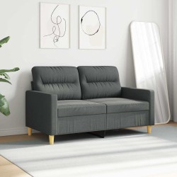Canapé à 2 places Gris foncé 120 cm Tissu 622460622460