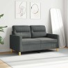 Canapé à 2 places Gris foncé 120 cm Tissu 622460622460