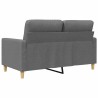 Canapé à 2 places Gris foncé 120 cm Tissu 622460622460