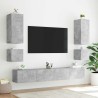 Meuble TV mural avec lumières LED gris béton 100x35x31 cm 622461622461