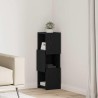 Meuble d'angle Chêne noir 25,5x25x80cm Bois d'ingénierie 622465622465