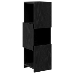 Meuble d'angle Chêne noir 25,5x25x80cm Bois d'ingénierie 622465622465