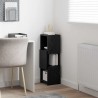 Meuble d'angle Chêne noir 25,5x25x80cm Bois d'ingénierie 622465622465