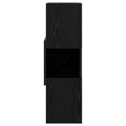 Meuble d'angle Chêne noir 25,5x25x80cm Bois d'ingénierie 622465622465