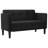 Canapé deux places noir 111 cm velours 622470622470