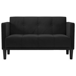 Canapé deux places noir 111 cm velours 622470622470