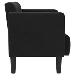 Canapé deux places noir 111 cm velours 622470622470