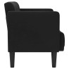 Canapé deux places noir 111 cm velours 622470622470