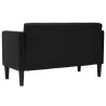 Canapé deux places noir 111 cm velours 622470622470