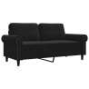 Canapé à 2 places Noir 140 cm Velours 622471622471